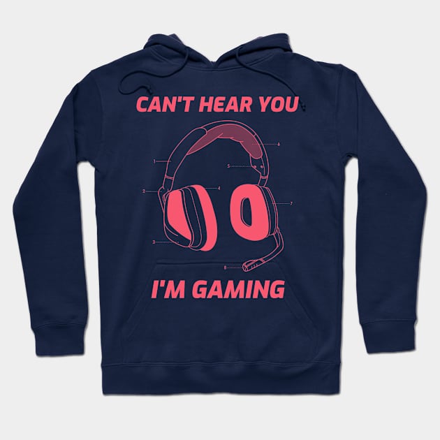 can't hear you im gaming Hoodie by WOAT